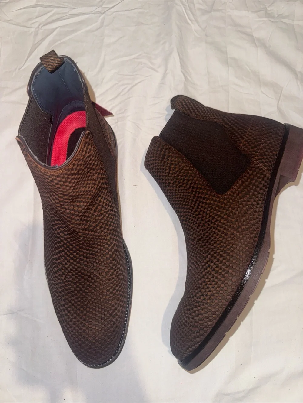 Stacy Adam Kayden Chelsea Boot Brown Leather Size 12 Date Night Trendy
